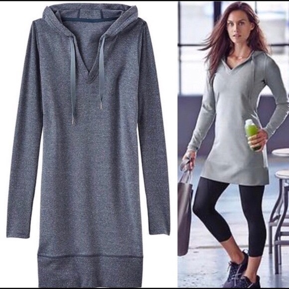 Athleta Dresses & Skirts - ATHLETA | Hooded Sweater Dress MEDIUM